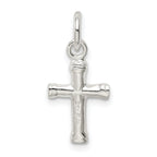 Sterling Silver 925 Reversible Cross Pendant Polished Solid 3D Design