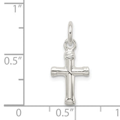 Sterling Silver 925 Reversible Cross Pendant Polished Solid 3D Design
