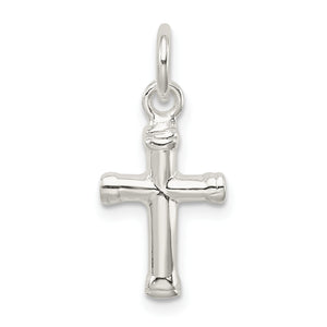 Cross Charm in Sterling Silver, 10mm - Sophia Jewelers