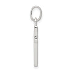 Sterling Silver 925 Polished Cross Charm Elegant and Solid Design