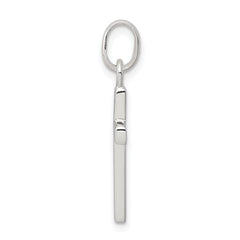 Sterling Silver 925 Polished Cross Charm Elegant and Solid Design