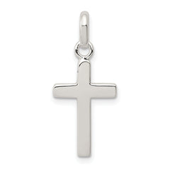 Sterling Silver Polished Cross Charm