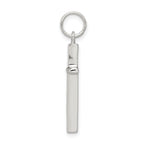 Sterling Silver 925 Polished Latin Cross Charm Elegant Cast Design