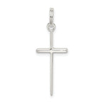 Sterling Silver 925 Polished Latin Cross Charm Elegant Cast Design