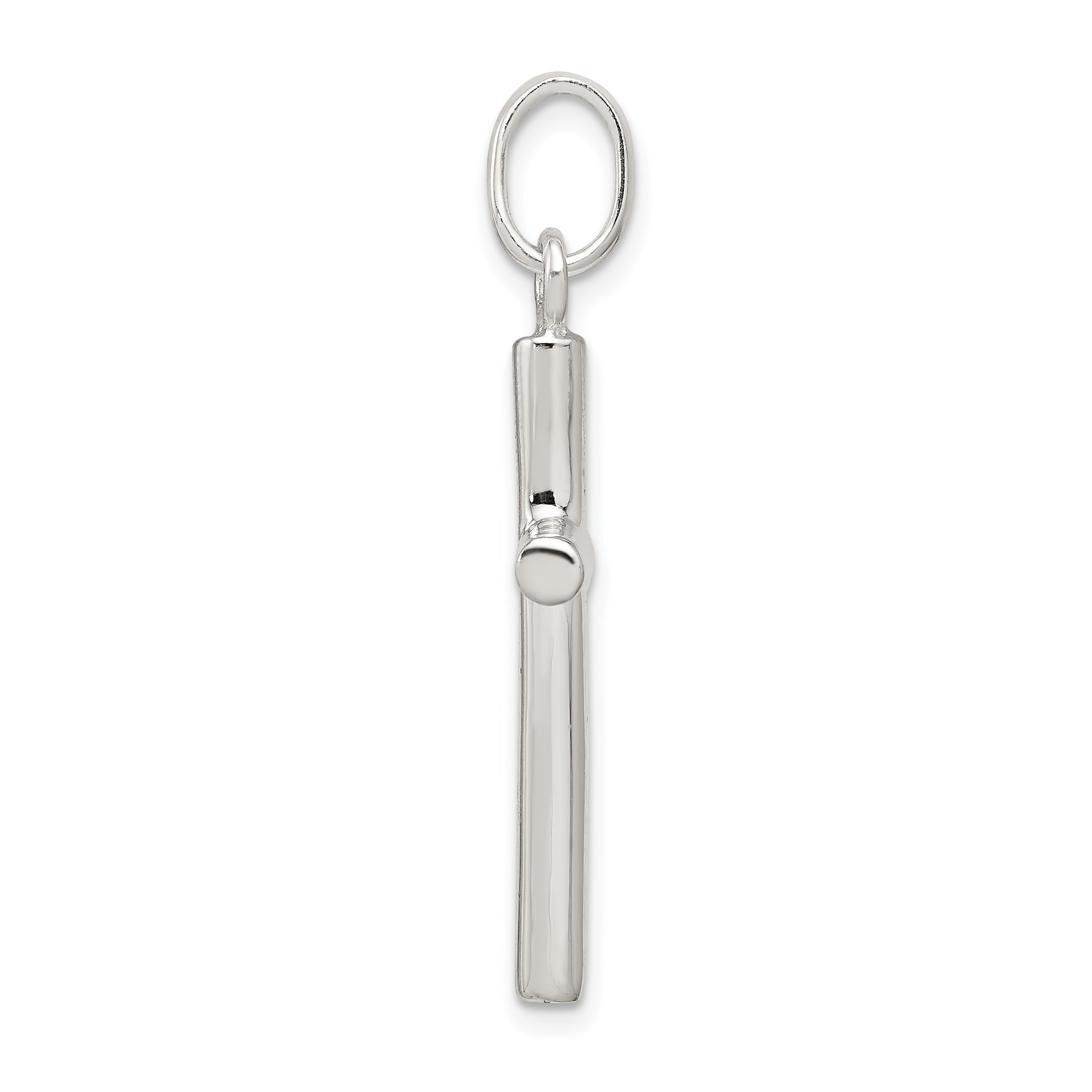 Sterling Silver 925 Polished Latin Cross Pendant Elegant and Solid Design