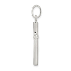 Sterling Silver 925 Polished Latin Cross Pendant Elegant and Solid Design