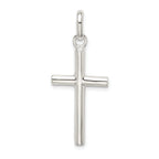 Sterling Silver 925 Polished Latin Cross Pendant Elegant and Solid Design