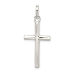 Sterling Silver 925 Polished Latin Cross Pendant Elegant and Solid Design