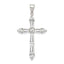 Sterling Silver Rhodium-plated CZ Cross Pendant