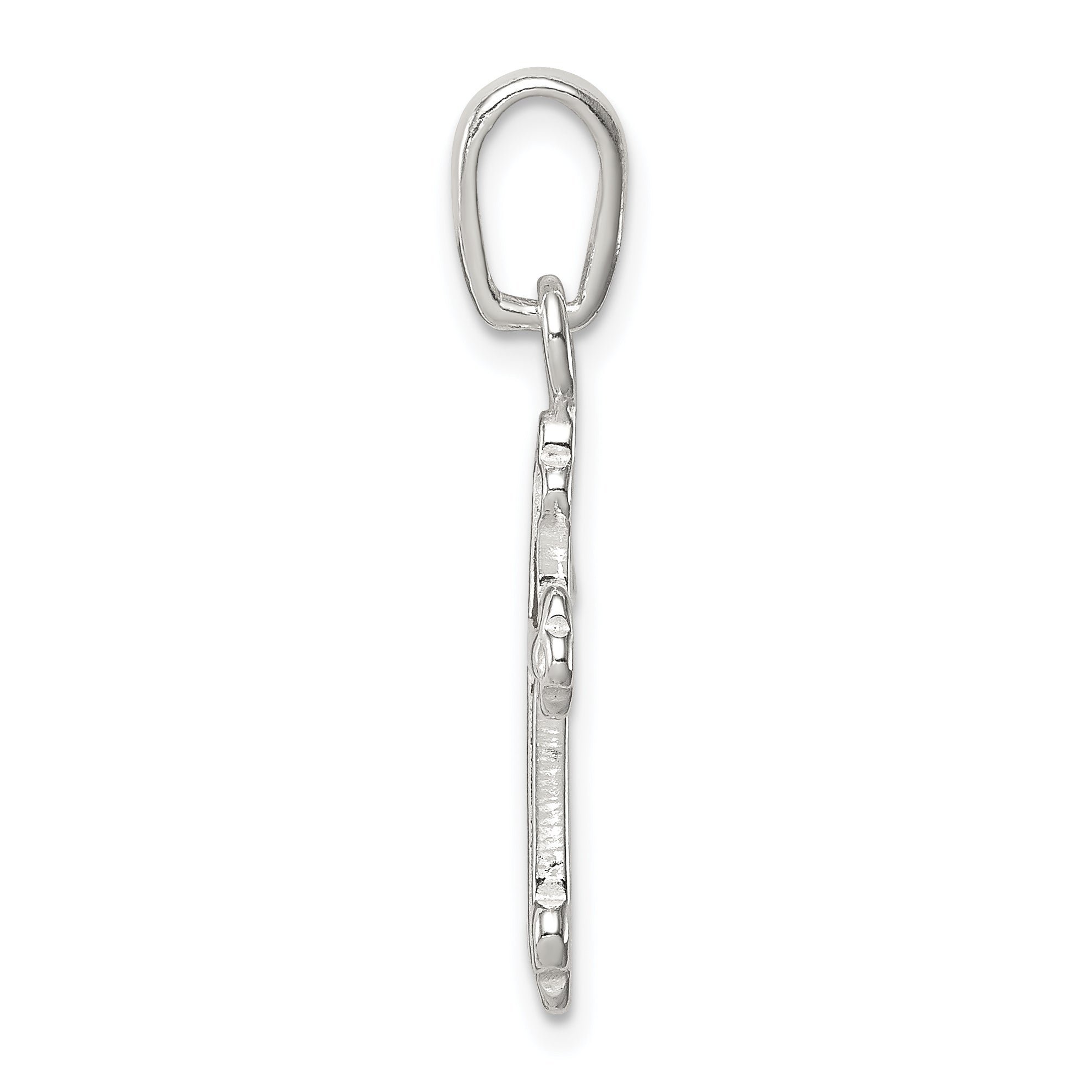 Sophia Jewelers Sterling Silver 925 Polished Cross Pendant Elegant Design