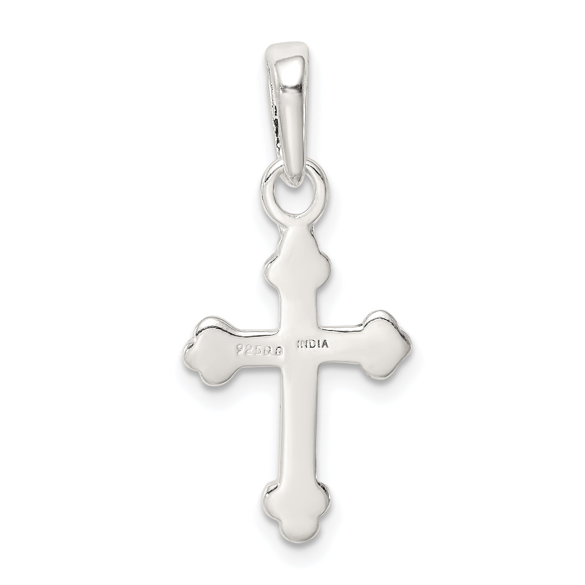 Sophia Jewelers Sterling Silver 925 Polished Cross Pendant Elegant Design