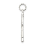 Sophia Jewelers Sterling Silver Filigree Cross Charm with Polished Rhodium Finish
