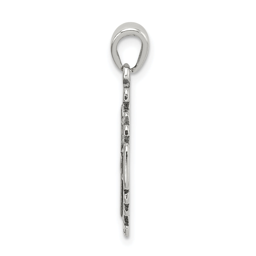 Sterling Silver 925 Jerusalem Crusader Pendant with Polished Antique Design