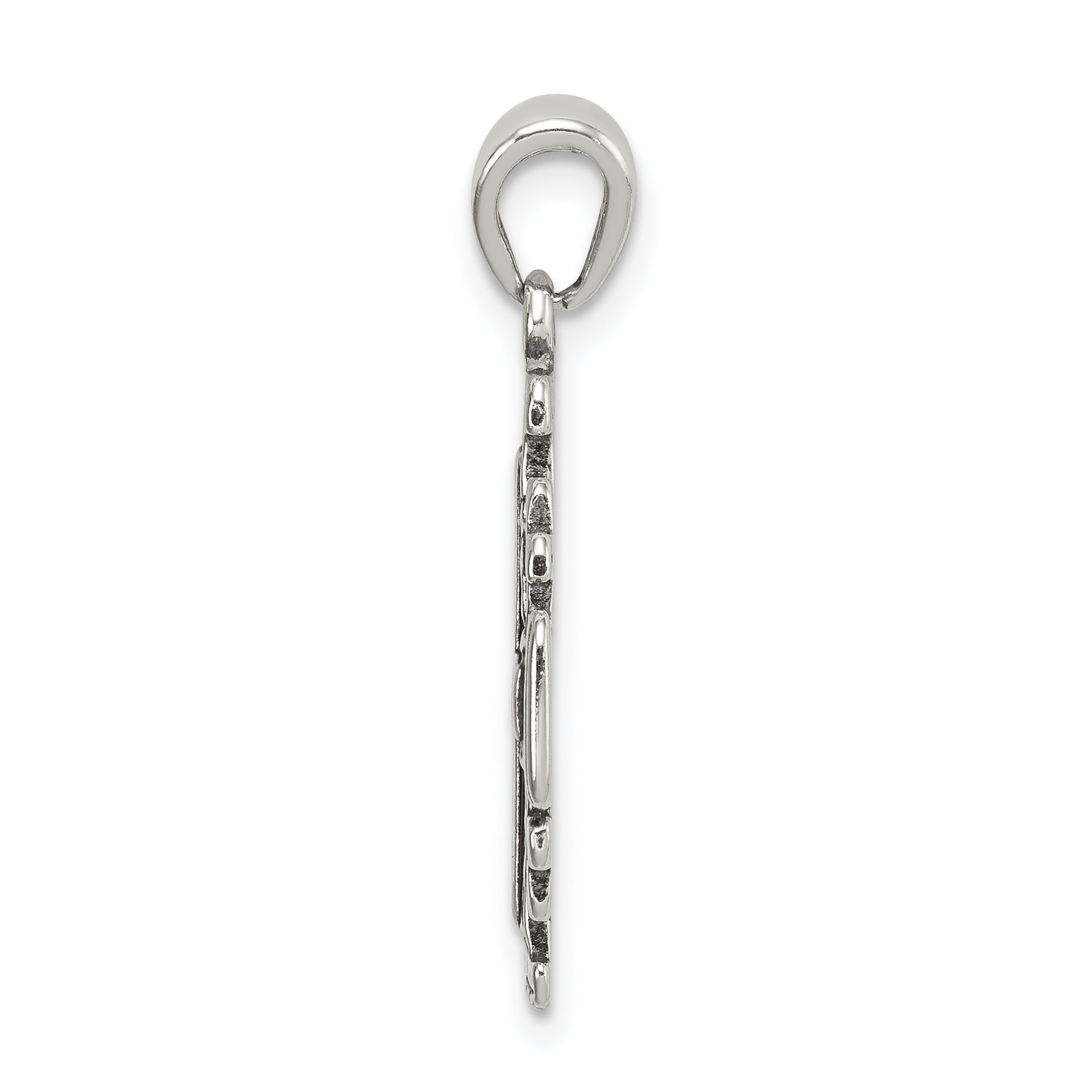 Sterling Silver 925 Jerusalem Crusader Pendant with Polished Antique Design