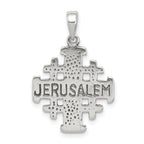 Sterling Silver 925 Jerusalem Crusader Pendant with Polished Antique Design