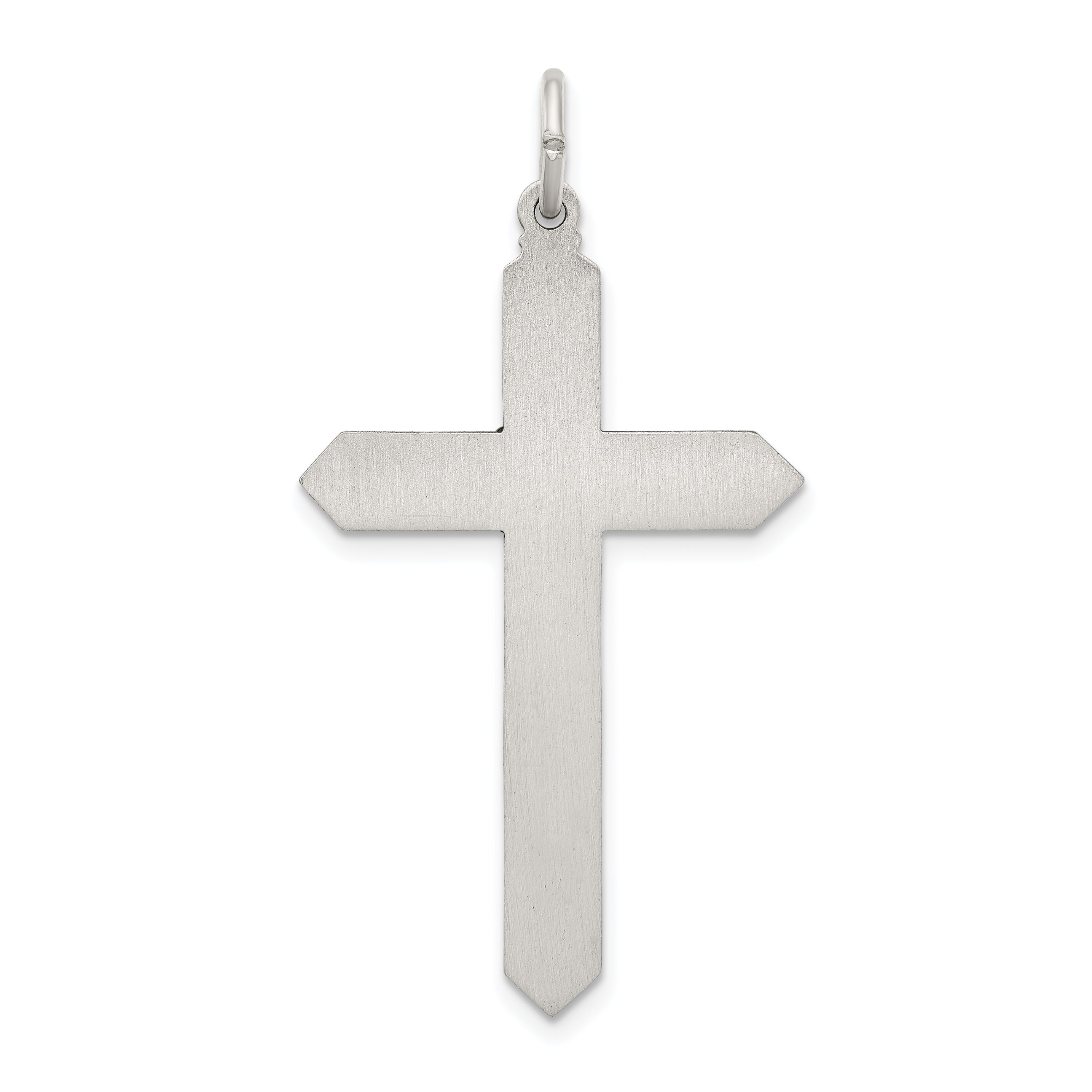 Sterling Silver 925 Antiqued October Birthstone Cross Pendant