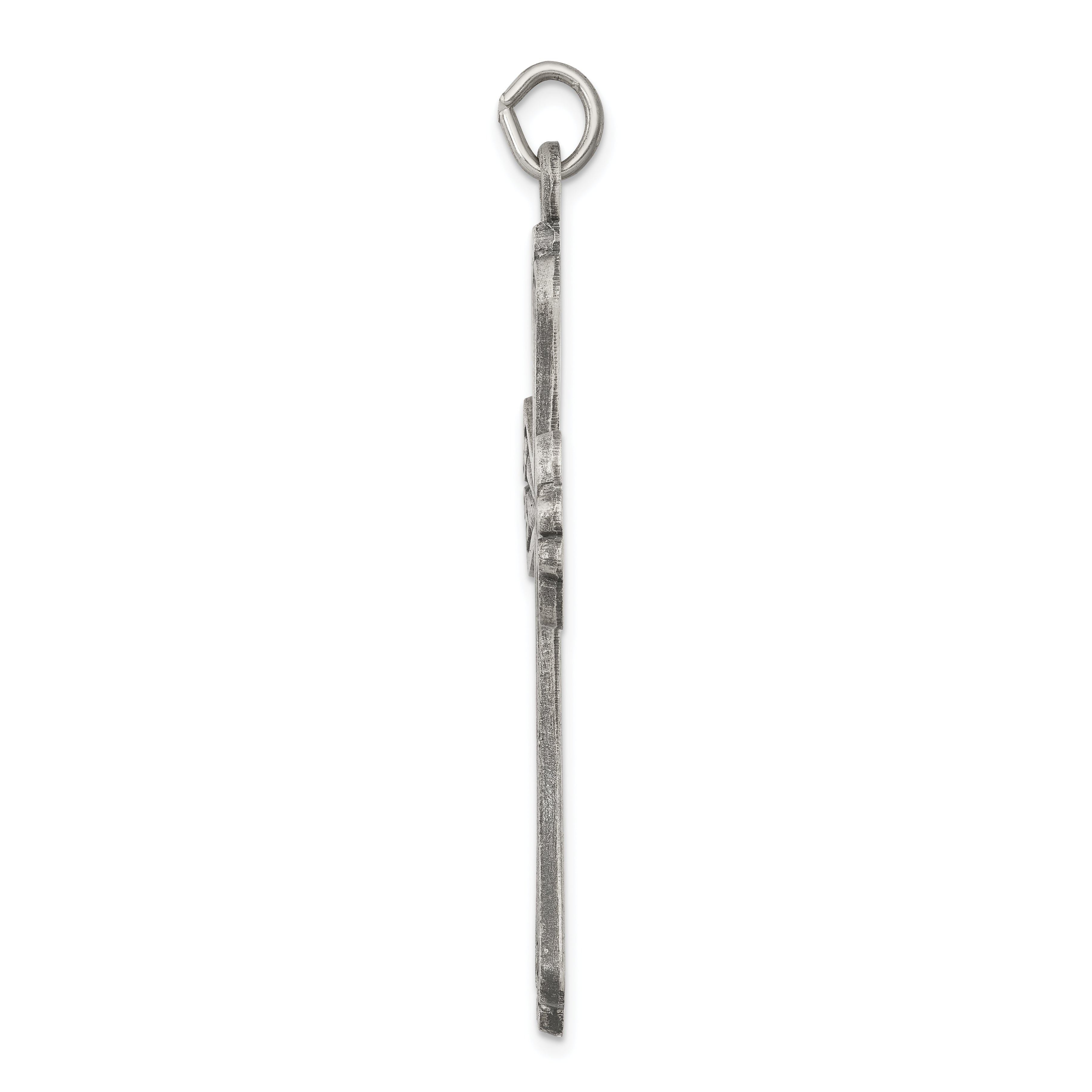 Sophia Jewelers 925 Polished Sterling Silver Antique Cross Pendant