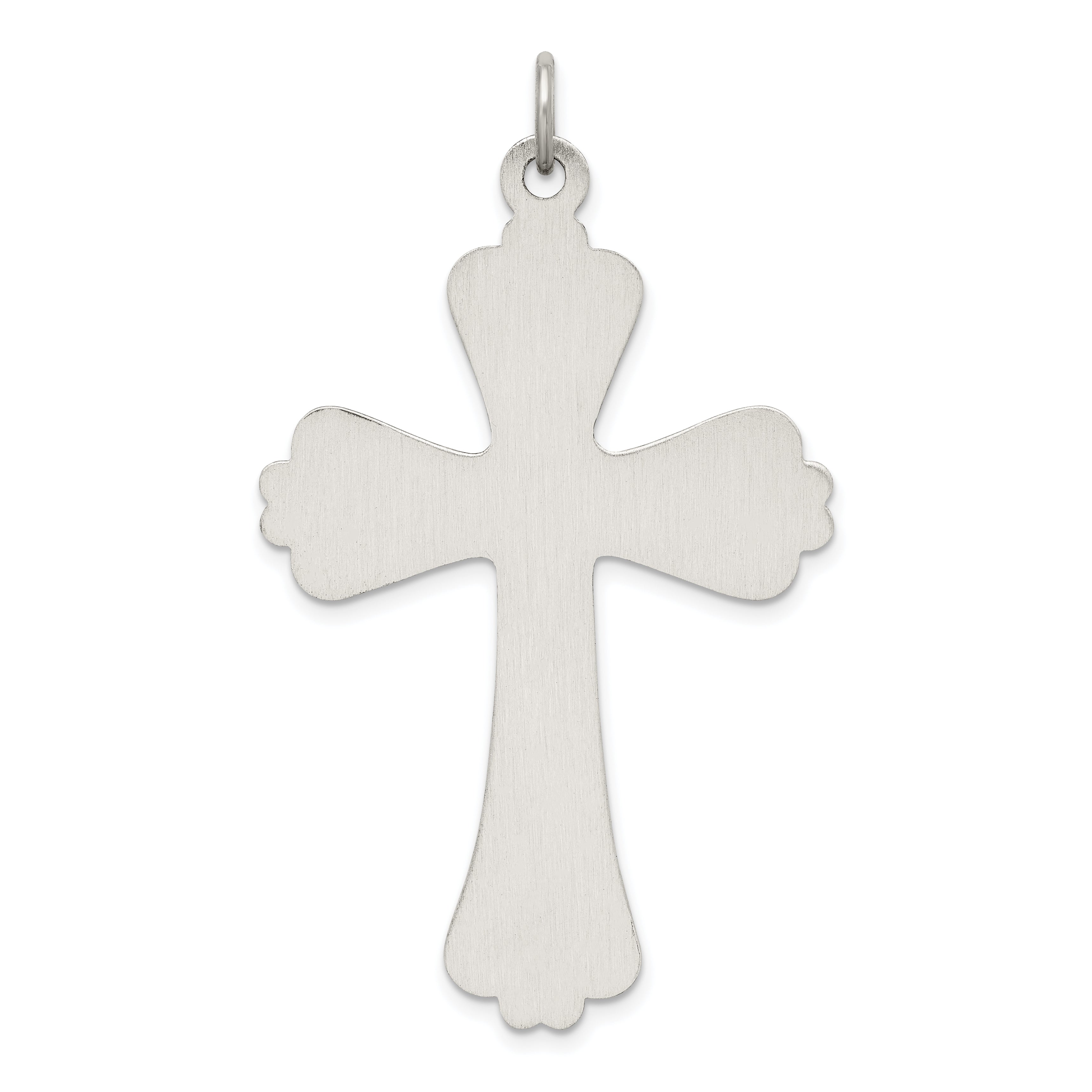 Sophia Jewelers 925 Polished Sterling Silver Antique Cross Pendant