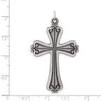 Sophia Jewelers 925 Polished Sterling Silver Antique Cross Pendant