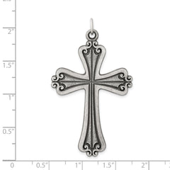 Sophia Jewelers 925 Polished Sterling Silver Antique Cross Pendant