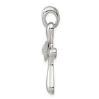 Polished Sterling Silver Dove Cross Pendant with Anti-Tarnish Finish