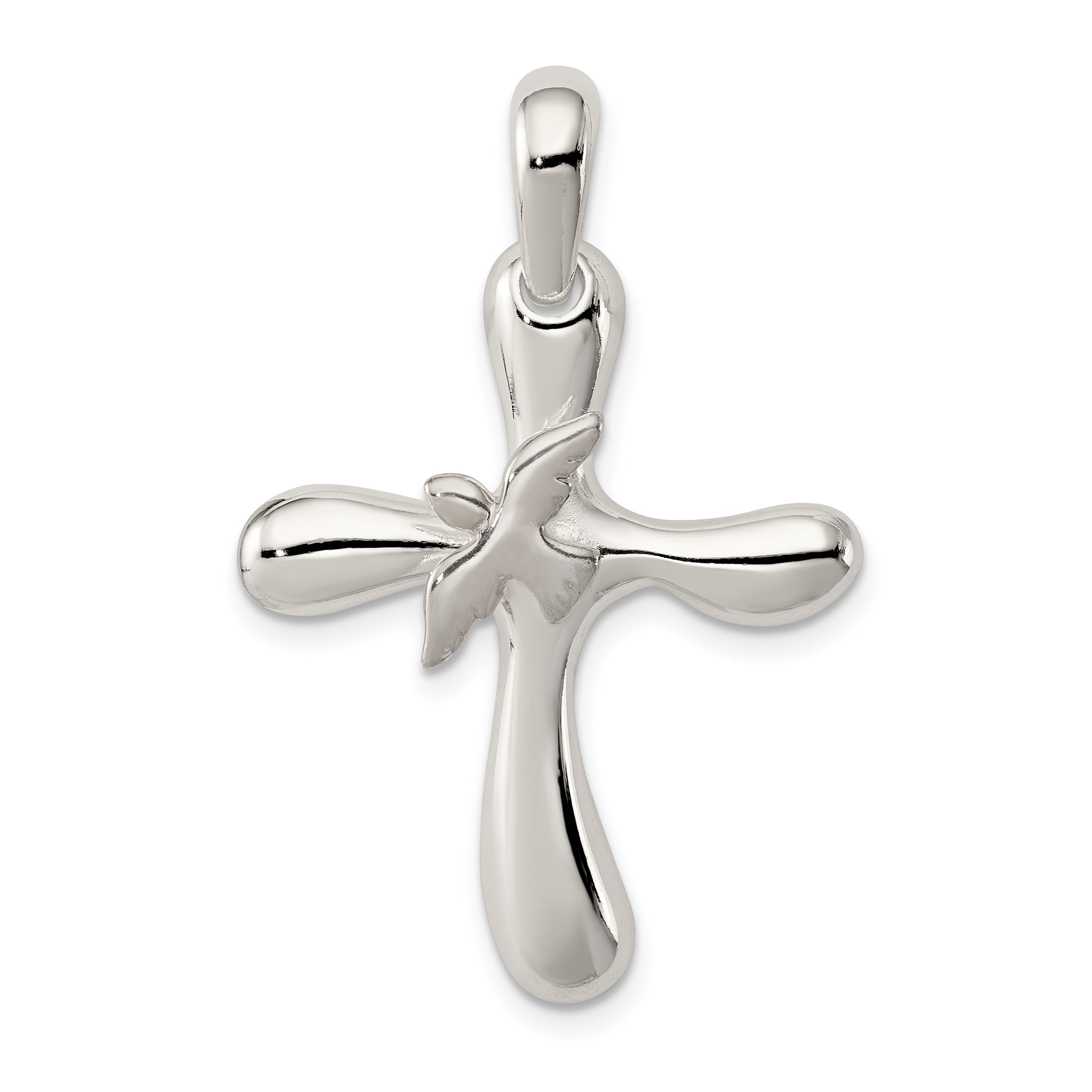Sterling Silver Dove Cross Pendant Main image