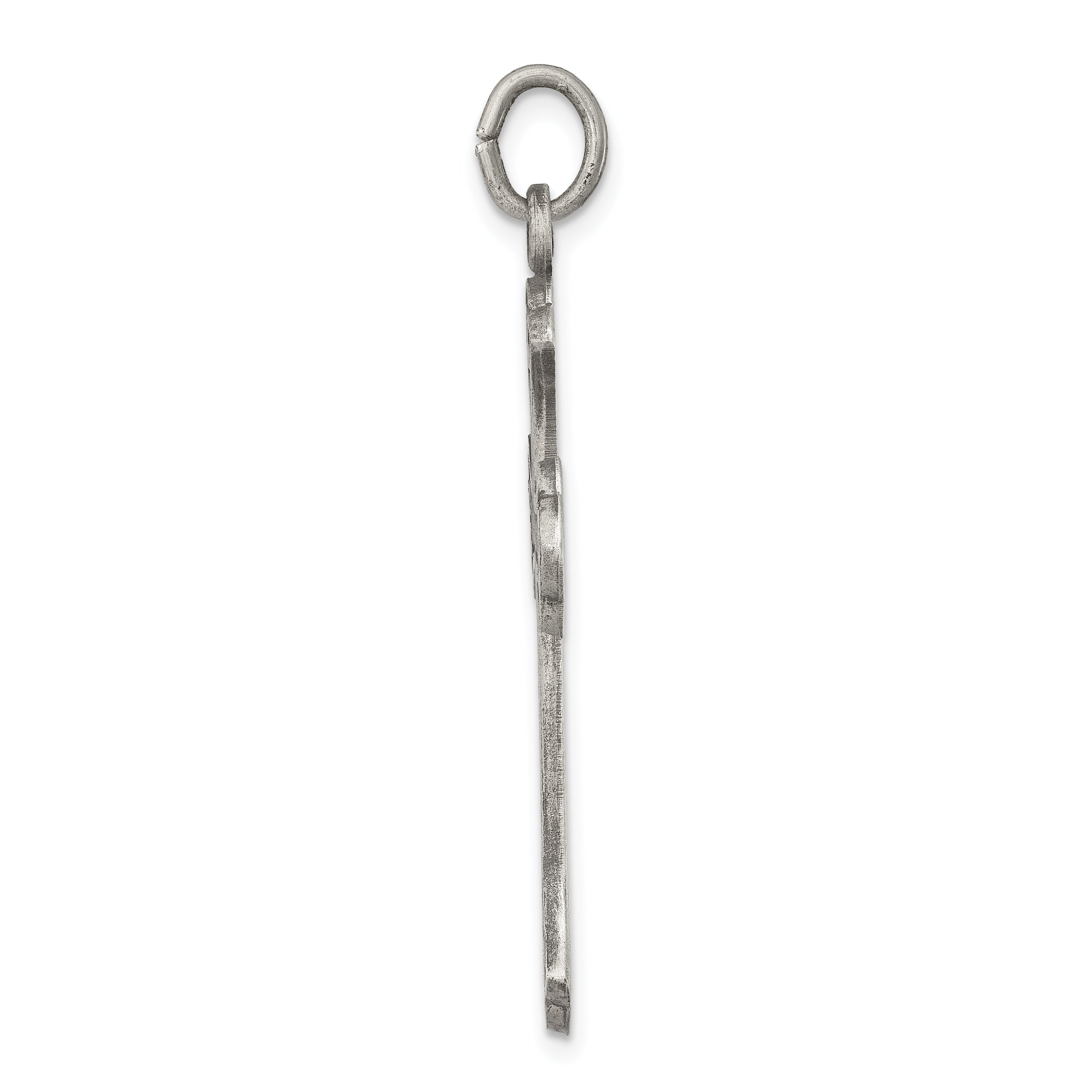 Sterling Silver 925 Antiqued Cross Pendant with Polished Finish