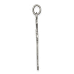 Sterling Silver 925 Antiqued Cross Pendant with Polished Finish