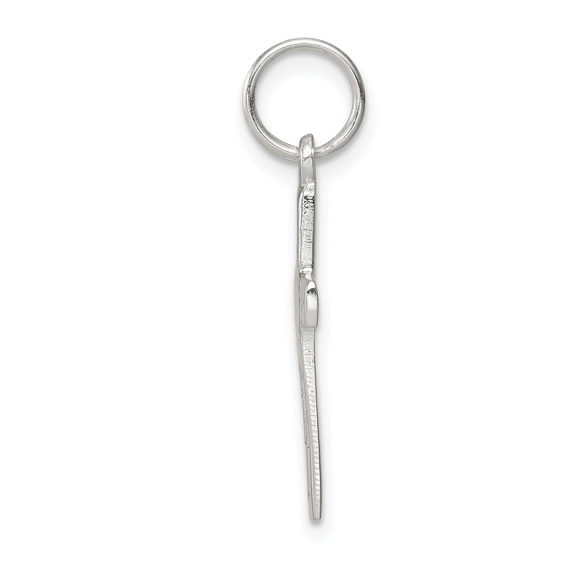 Sterling Silver Rhodium-Plated Latin Cross Charm Polished Finish