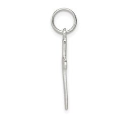 Sterling Silver Rhodium-Plated Latin Cross Charm Polished Finish