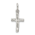 Sophia Jewelers Sterling Silver 925 Polished Crucifix Charm Anti-Tarnish