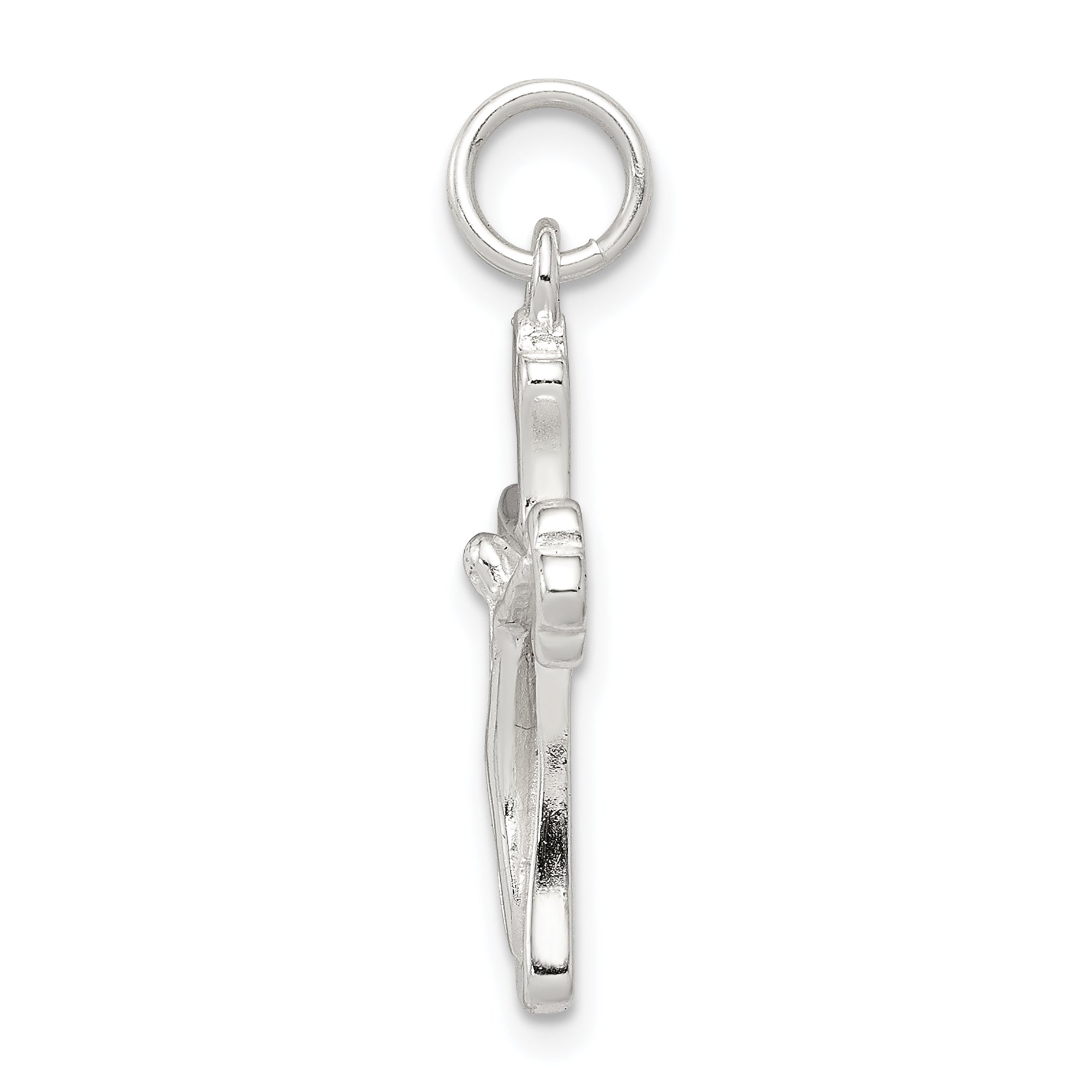 Sterling Silver 925 Crucifix Charm with Polished Anti-Tarnish Finish Secondary image