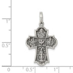 Sophia Jewelers Antiqued Sterling Silver Cross Charm Pendant 925 Vintage Elegance