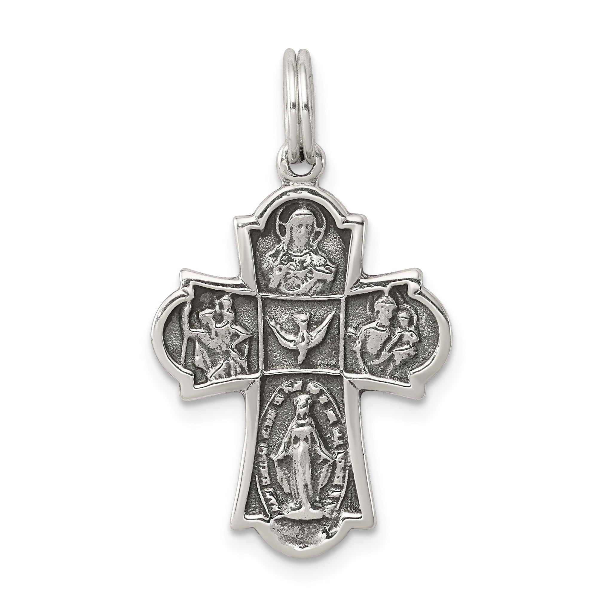 Sterling Silver Antiqued Cross Charm Main image