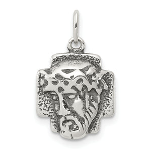 Ecce Homo Medal in Sterling Silver, 30mm Antiqued - Sophia Jewelers