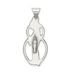 Sterling Silver 925 Blessed Mary Charm with Antiqued Finish Vintage Style
