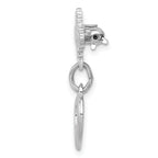 Sterling Silver Unisex Vermeil CroSterling Silver Pin with Rhodium Polished Finish