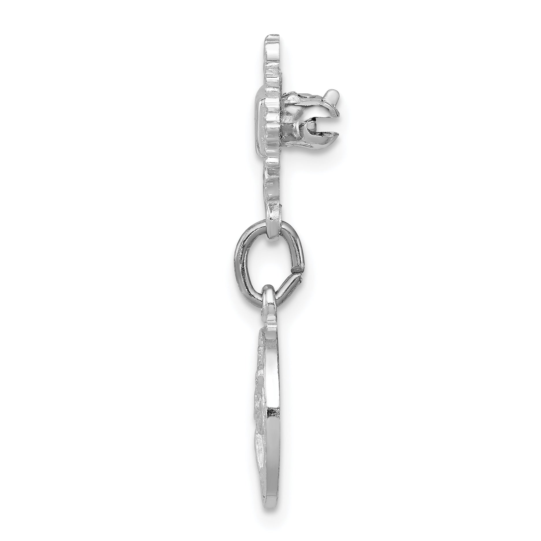 Sterling Silver 925 Rhodium-Plated Unisex Saint Christopher Medal Pin Secondary image