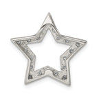 Sophia Jewelers Sterling Silver CZ Star Pendant Rhodium-Plated Elegant Design