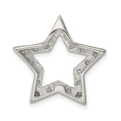 Sophia Jewelers Sterling Silver CZ Star Pendant Rhodium-Plated Elegant Design