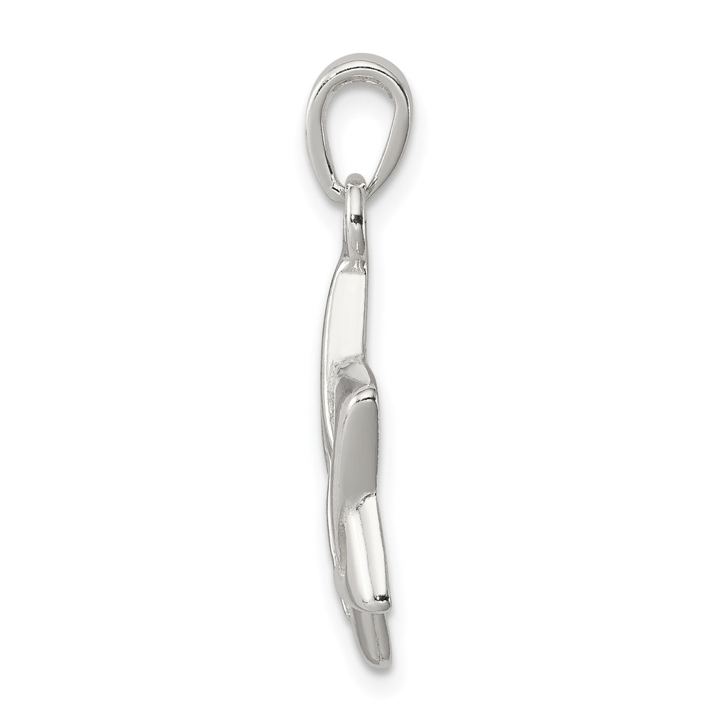 Sterling Silver Polished Star of David Pendant with Anti-Tarnish Finish