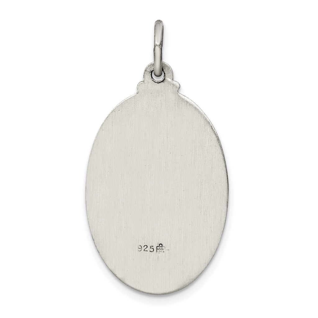 Sterling Silver 925 Saint Anthony Medal Antiqued Charm by Sophia Jewelers