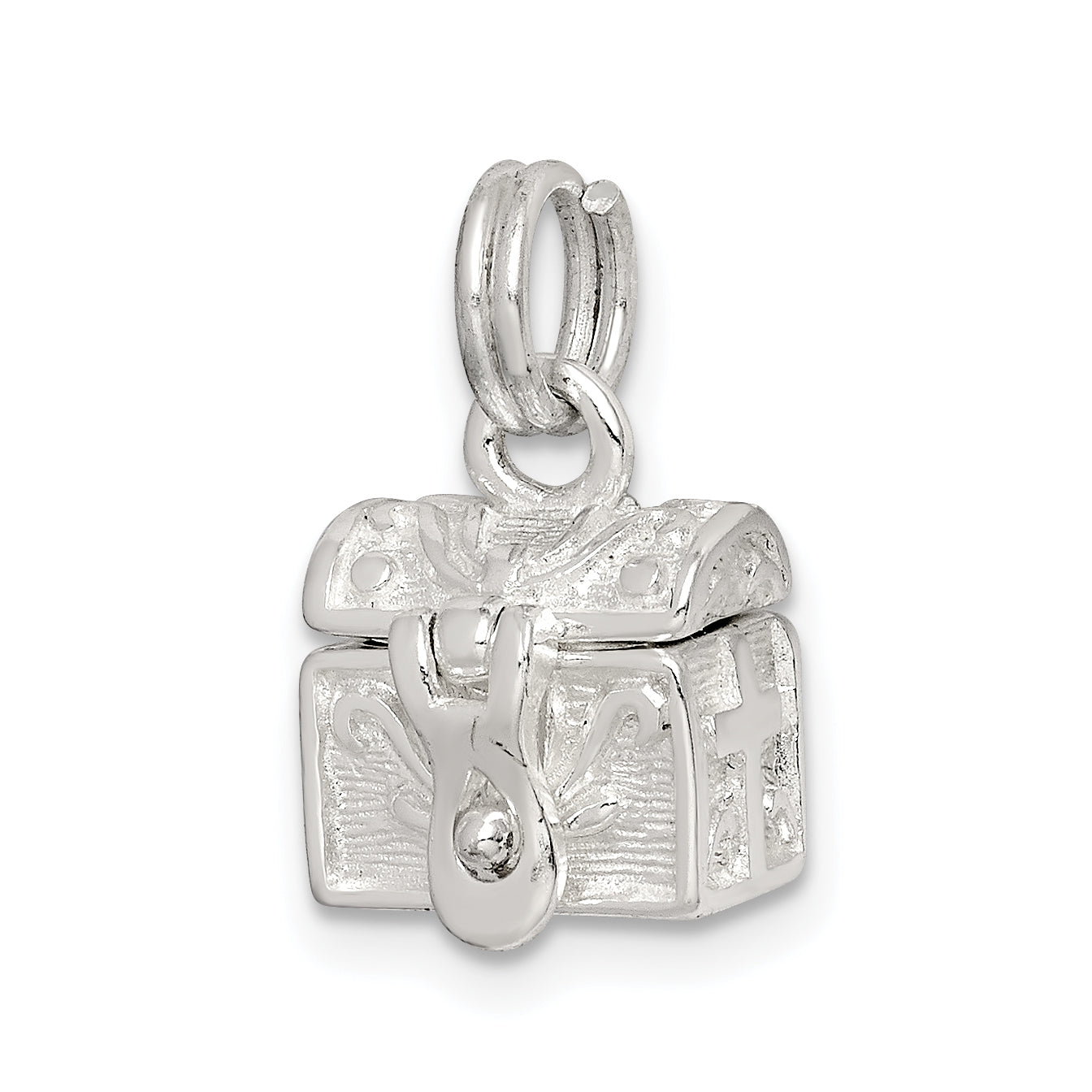 Sterling Silver Cross Prayer Box Charm Main image