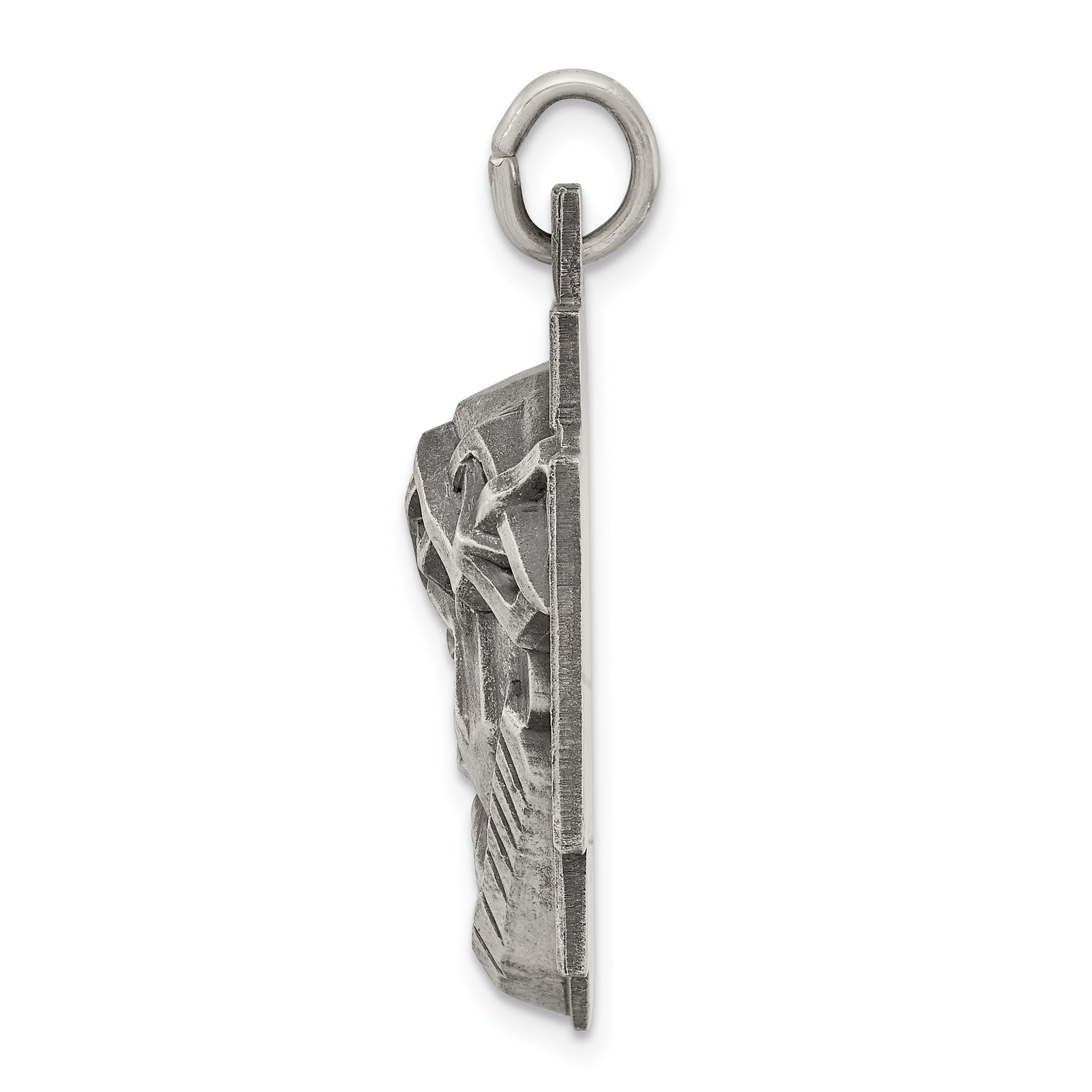 Sterling Silver 925 Ecce Homo Pendant with Antiqued Finish