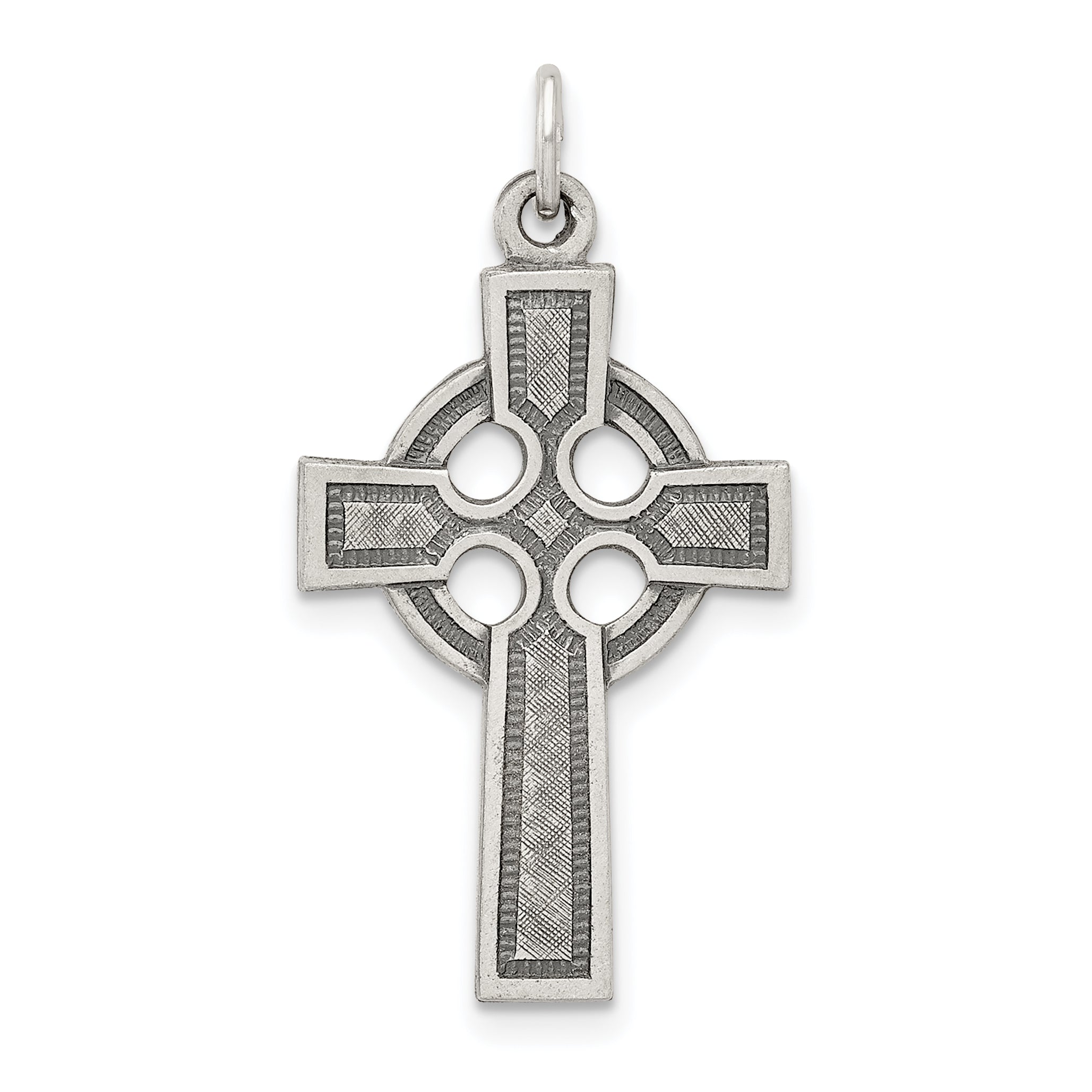 Sterling Silver Antiqued Celtic Cross Charm Main image