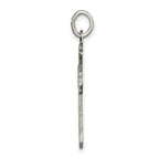 Sterling Silver 925 Antiqued Cross Pendant with Polished Finish