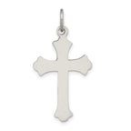 Sterling Silver 925 Antiqued Cross Pendant with Polished Finish