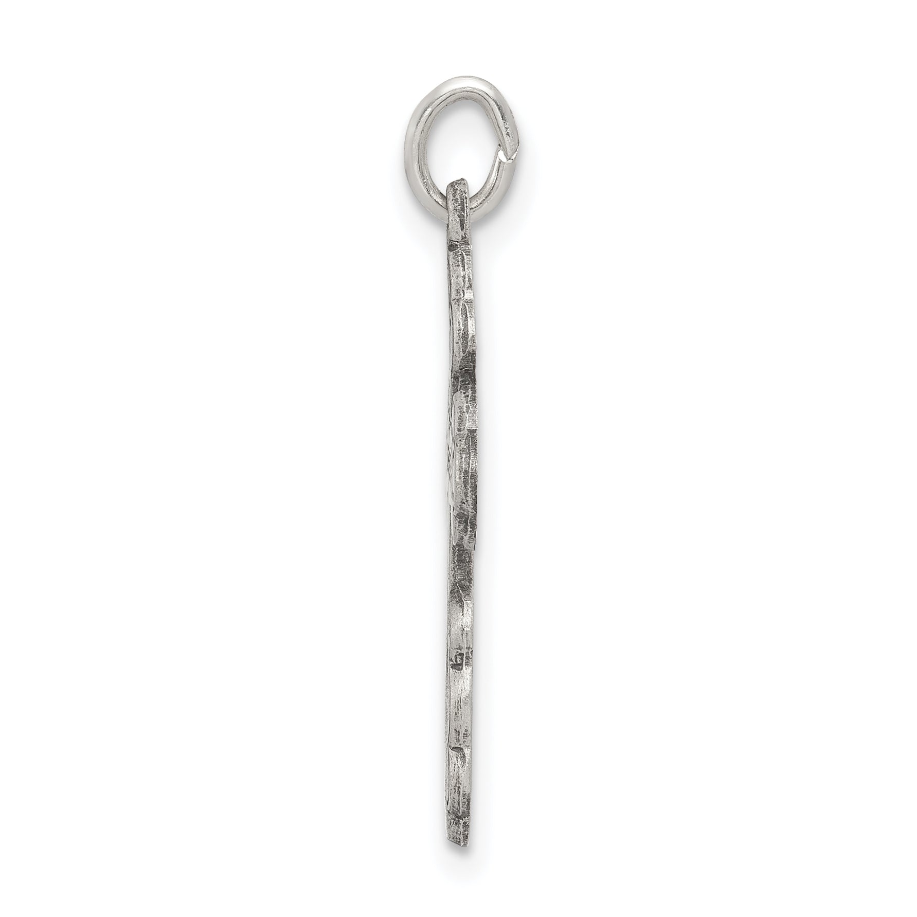 Sterling Silver 925 Eastern Orthodox Cross Charm with Polished Antiqued Finish Secondary image
