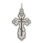 Sterling Silver Antiqued Eastern Orthodox Cross Charm
