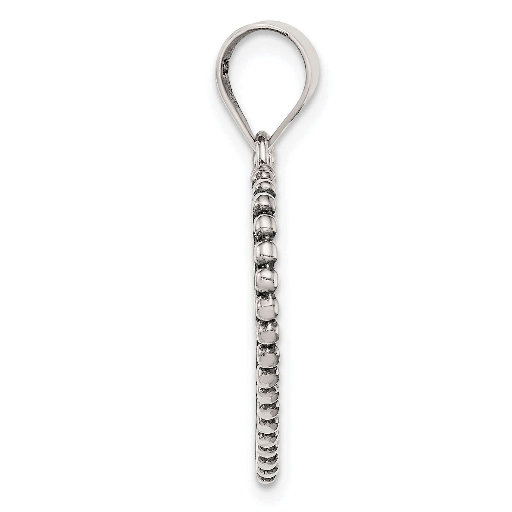 Sophia Jewelers Sterling Silver Heart Pendant with Rhodium Polished Finish Secondary image